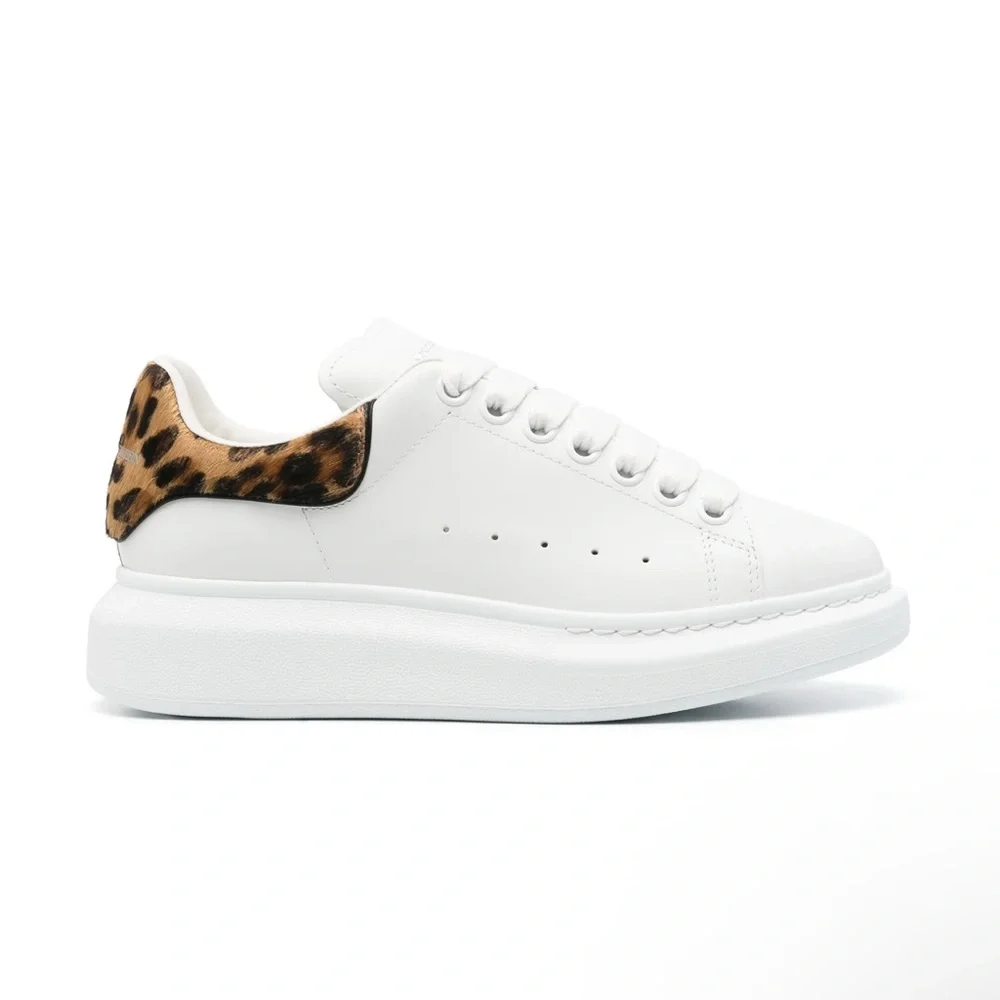 Alexander McQueen Oversized leather sneakers leopard - Picture 4 of 4